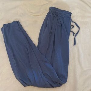 Blue drawstring sleep pants